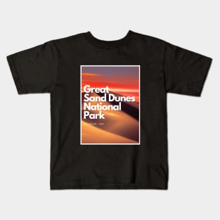 Great Sand Dunes National Park hike Colorado United States Kids T-Shirt